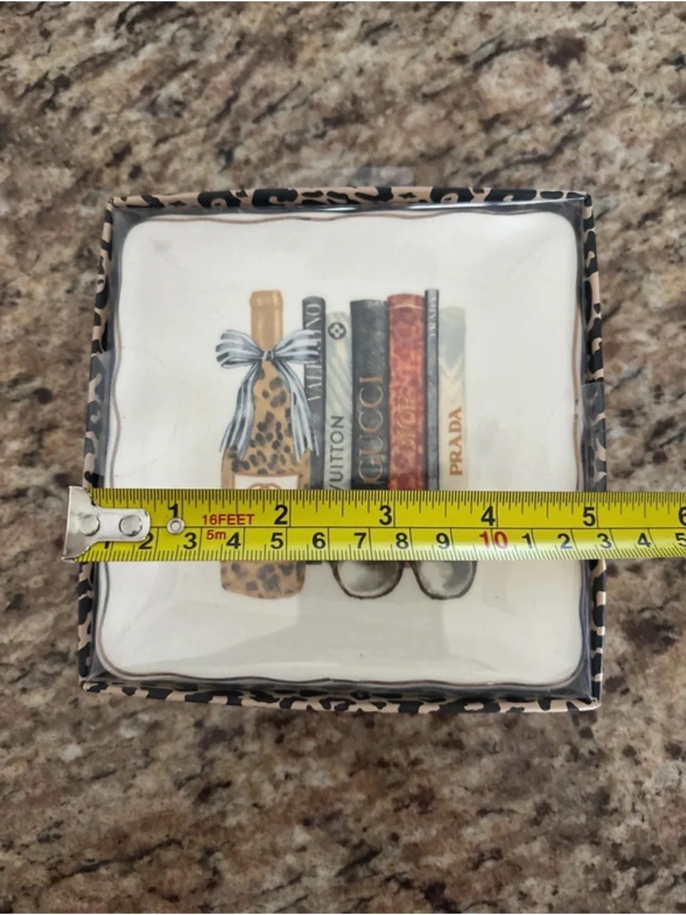 Decorative Catchall Trinket Tray – Leopard Fashion Design